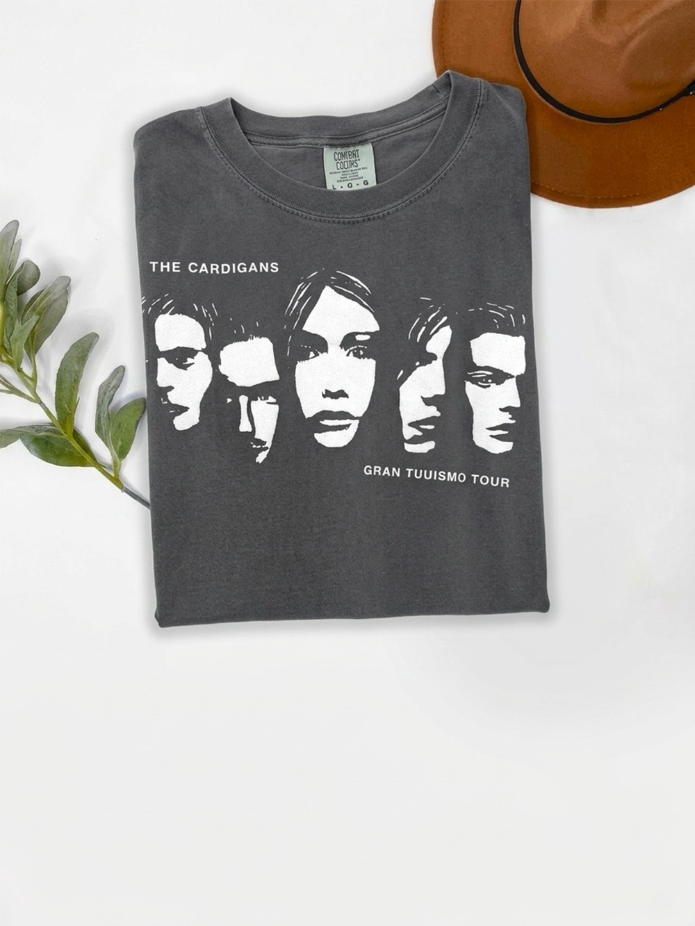 The Cardigans Gran Turismo Tour Y2K Band Dark Grey Comfort Colors T-Shirt